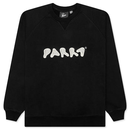 Blob Logo Crew Neck Sweatshirt - Washed Black