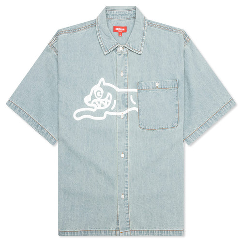 Blue Dog S/S Cropped Fit Woven Shirt - Blueberry Haze