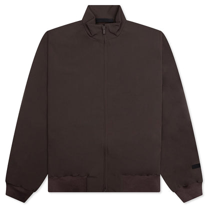 Bonded Nylon Bomber Jacket - Brown