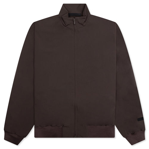 Bonded Nylon Bomber Jacket - Brown