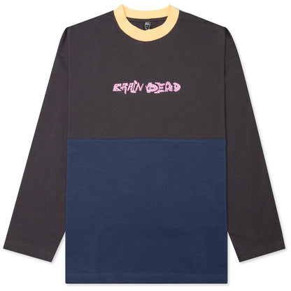 Heavyweight Embroidered Paneled Shirt - Black
