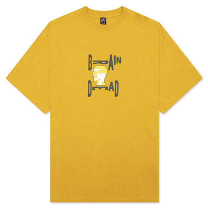 Brain Dead x Gotcha Classic S/S T-Shirt - Yellow