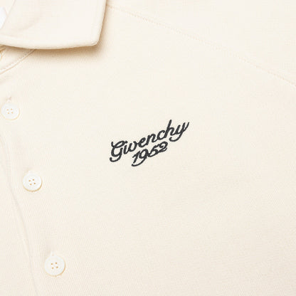 Buttoned Raglan Long Sleeve Sweatshirt - Ivory