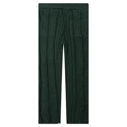 Cable Knit Pant - Green