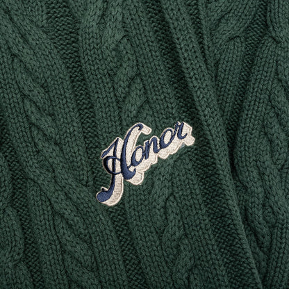Cable Knit Pant - Green