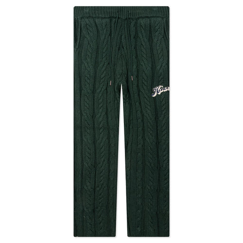 Cable Knit Pant - Green