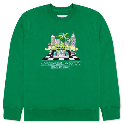 Finish Line Large Embroidered Sweatshirt - Green
