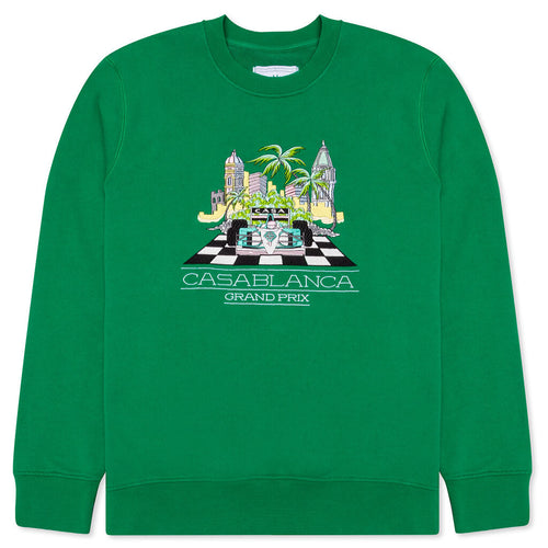 Finish Line Large Embroidered Sweatshirt - Green