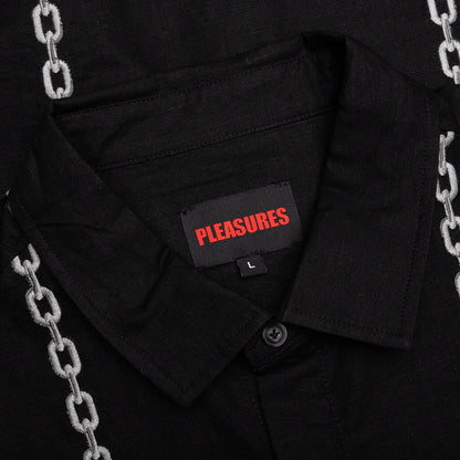 Chain Button Up Shirt - Black