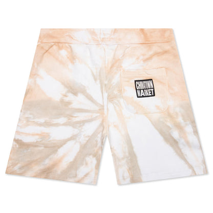 Chinatown Island Arc Sweatshorts - Tan Tie-Dye