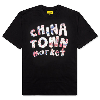 Chinatown Patchwork Tee - Black