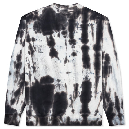 Chinatown Smiley Champions 3 Rings Tie-Dye Crewneck - Grey