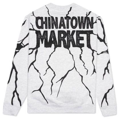 Chinatown Smiley Dry Wall Breaker Crewneck - Ash Grey