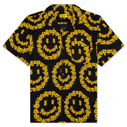 Chinatown Smiley Floral Shirt - Black