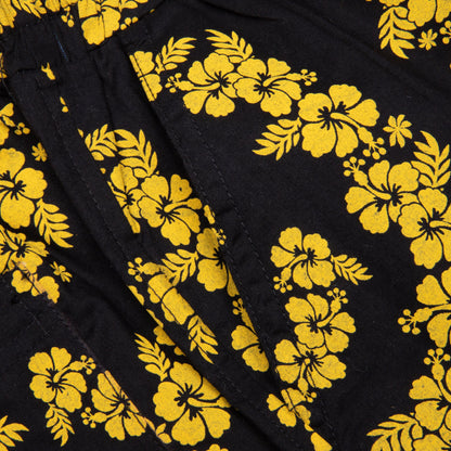 Chinatown Smiley Floral Shorts - Black
