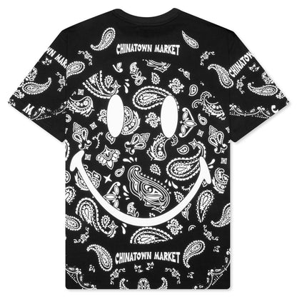 Chinatown x YG Paisley Smiley Tee - Black