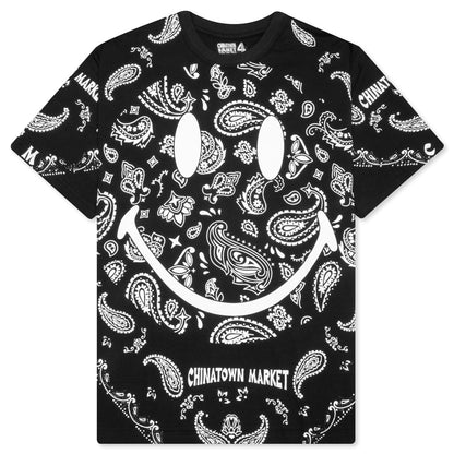 Chinatown x YG Paisley Smiley Tee - Black