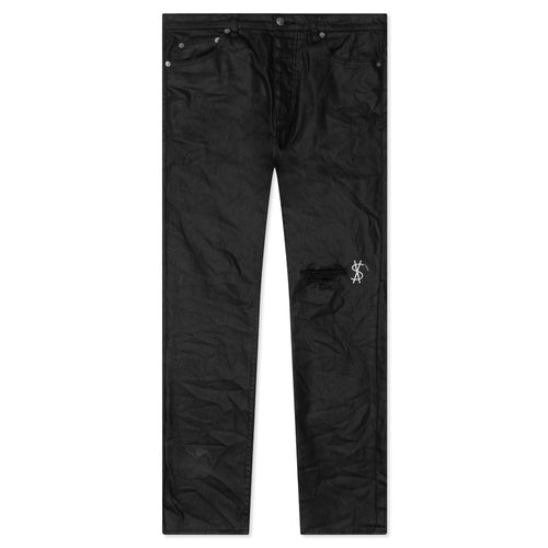 Chitch Waxed Silver Pants - Black