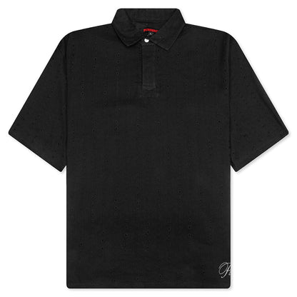 Clarity Woven Polo - Black