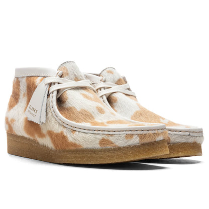 Women's Wallabee Boot - Tan Cow Print