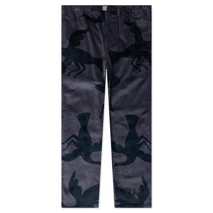 Clipped Wings Corduroy Pants - Greyish Blue