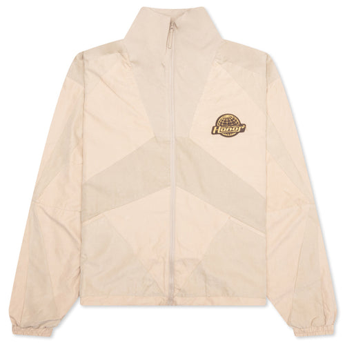 Color Block Full Zip - Tan