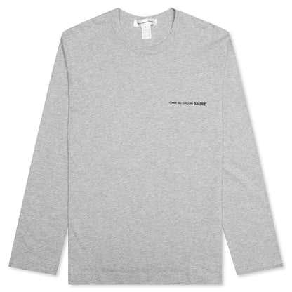 Comme Des Garcons SHIRT Logo L/S Tee - Grey