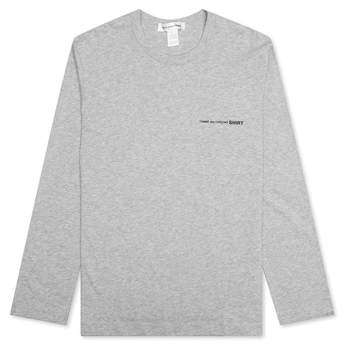Comme Des Garcons SHIRT Logo L/S Tee - Grey