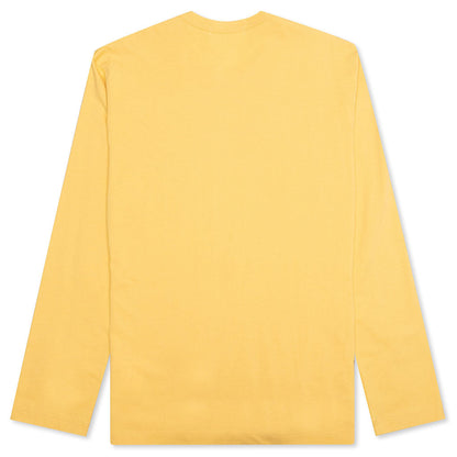Comme Des Garcons SHIRT Logo L/S Tee - Yellow