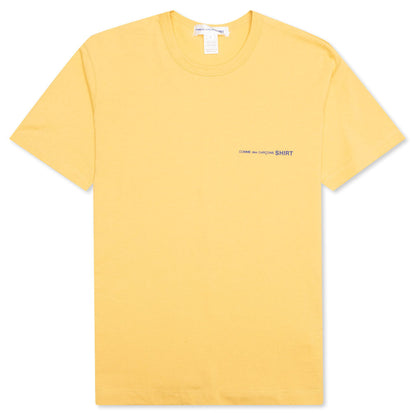 Comme Des Garcons SHIRT Logo S/S Tee - Yellow