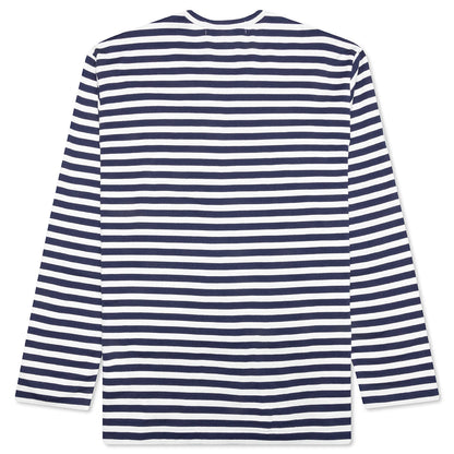 Little Black Heart Striped L/S T-Shirt - Navy/White