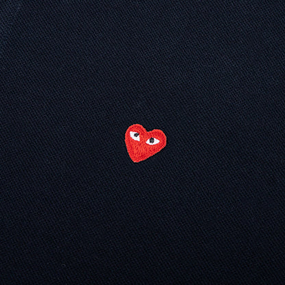 Little Red Heart Polo Shirt - Navy