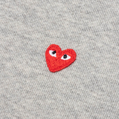 Small Red Heart Hoodie - Grey