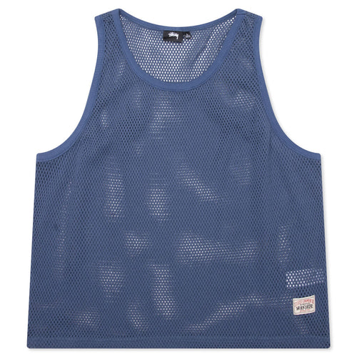 Cotton Big Mesh Tank - Navy