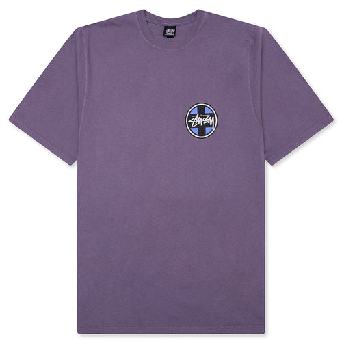 Cross Dot Pigment Dyed Tee - Grape