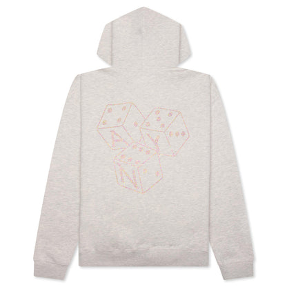 Dice Rhinestone Hoodie - Heather Grey