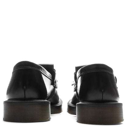 Adrian Snaffle Smooth Leather Kiltie Loafers - Black Polished Smooth