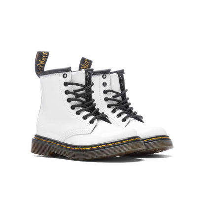 Toddler 1460 Patent Leather Boots - White Patent Lamper