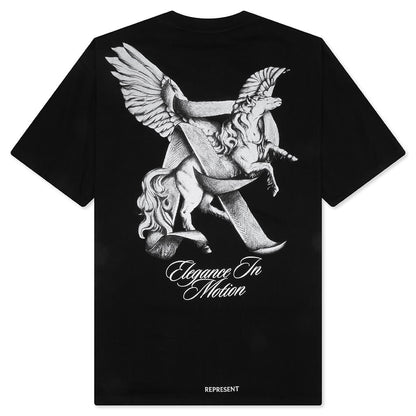 Elegance In Motion T-Shirt - Jet Black