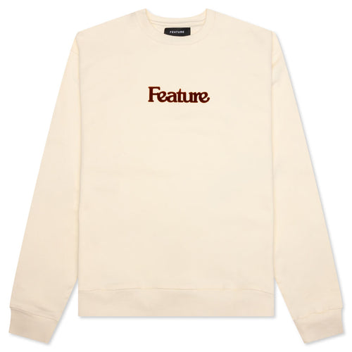 Academy Crewneck - Cannoli Cream/Gold Flame