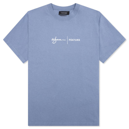 Feature x Wynn Logo Lock Up Tee - Blue Granite