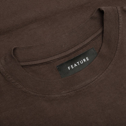 Feature x Wynn Logo Lock Up Tee - Bitter Chocolate