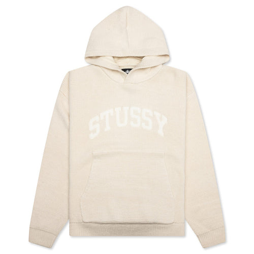 Felt Patch Knit Hood - Natural