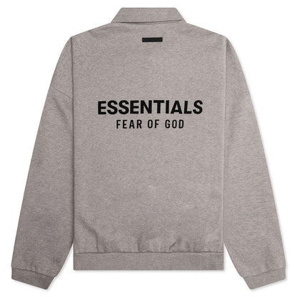 Fleece Polo - Heather Gray