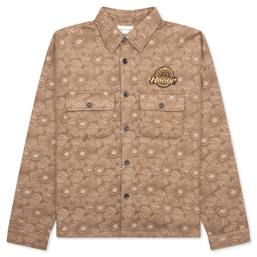 Floral Cover Shirt - Tan
