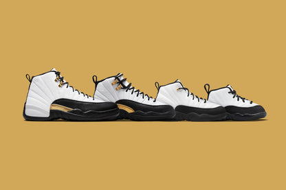 Air Jordan 12 Retro (TD) "Royalty Taxi" - White/Metallic Gold