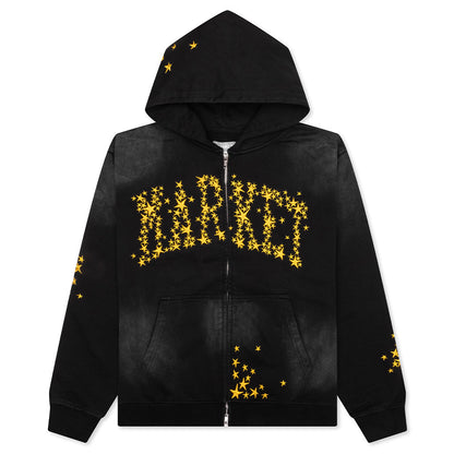 Galaxy Arc Zip Hoodie - Pirate Black