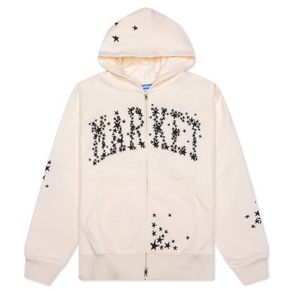 Galaxy Arc Zip Hoodie - Unbleached Cotton