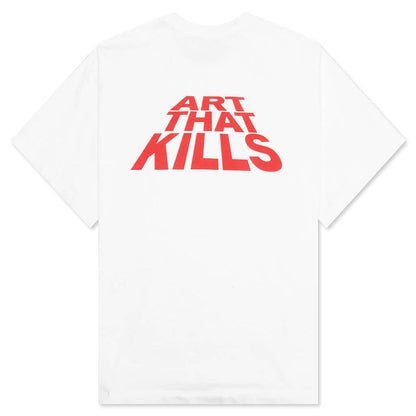 Art That Kills Stack Logo Tee - White