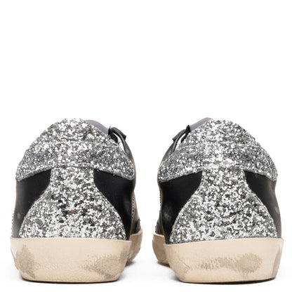 Women's Super-Star Sneakers - Black/White/Silver
